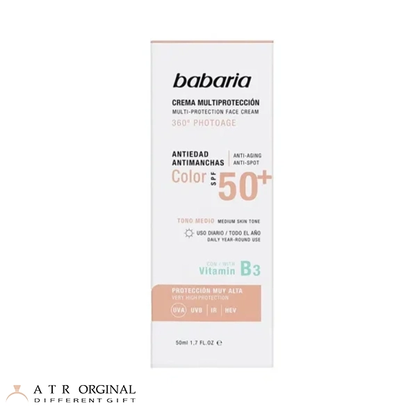 کرم ضدآفتاب رنگی باباریا 50 میل