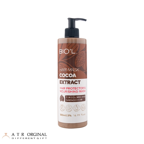 ماسک مو بیول حاوی عصاره کاکائو حجم 500 میلی لیتر