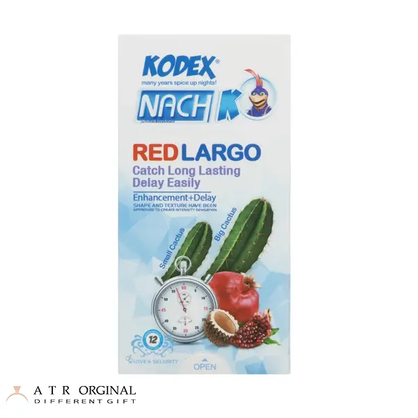 کاندوم کدکس مدل Red largo بسته 12 عددی