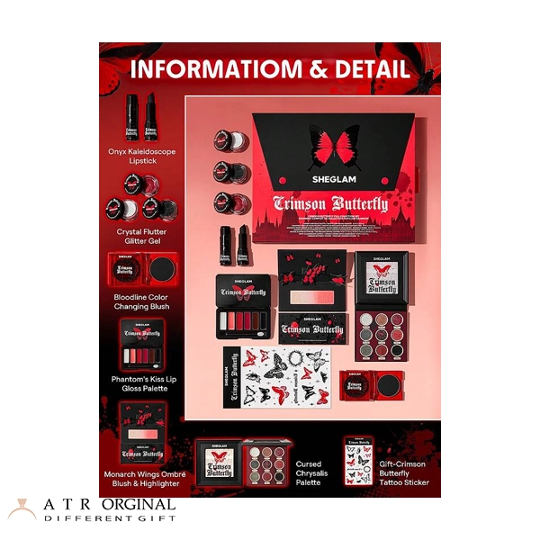 ست کلکسیونی کامل شیگلم مدل پروانه زرشکی Crimson Butterfly