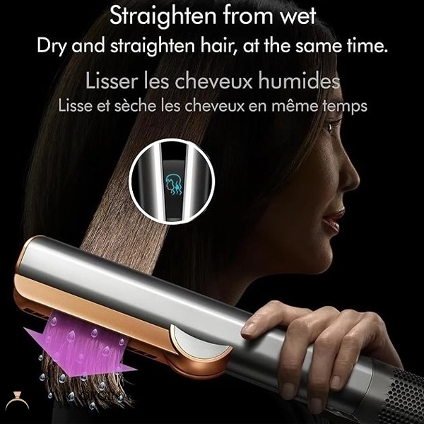 اتو و حالت‌ دهنده مو دایسون مدل HT01 - نقره ای