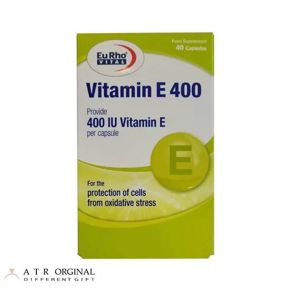 کپسول ویتامین E 400 سافت ژل یوروویتال بسته 40 عددی