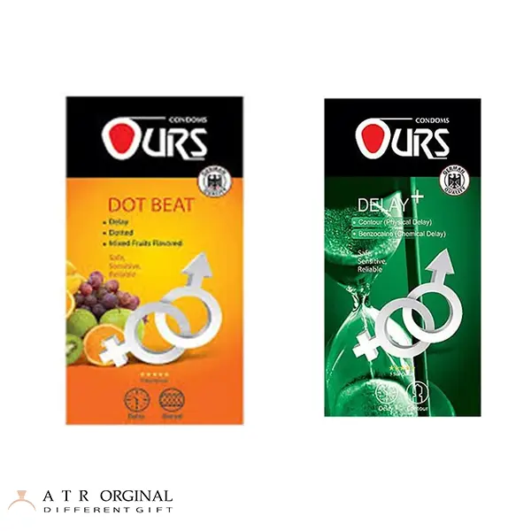 کاندوم اورز مدل +DELAY بسته 12 عددی به همراه کاندوم اورز مدل DotBeat بسته 12عددی