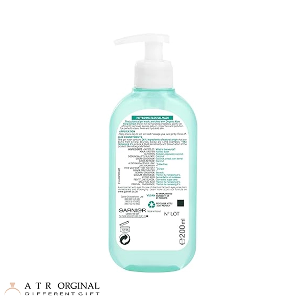 ژل شستشوی صورت آلوئه ورا گارنیر حجم 200 میلی لیتر