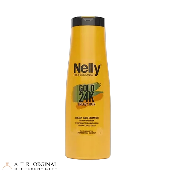 شامپو موهای چرب گلد 24K نلی