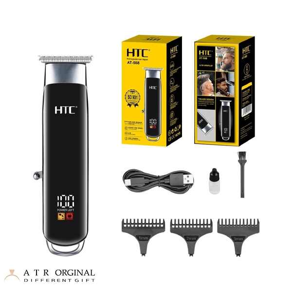 ماشین اصلاح موی سر و صورت شارژی اچ تی سی مدل AT-568