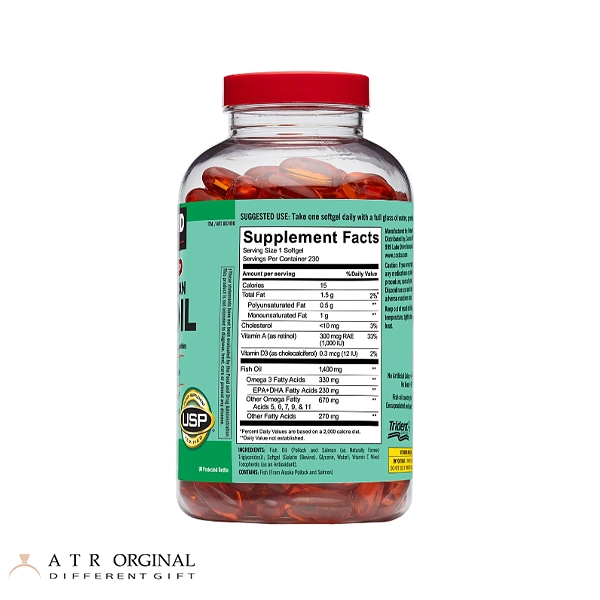 کپسول روغن ماهی آلاسکای وحشی کرکلند