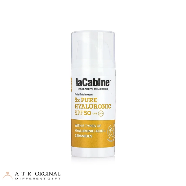 ضد آفتاب فلوییدی لاکابین مدل ۵ نوع هیالورونیک اسید خالص