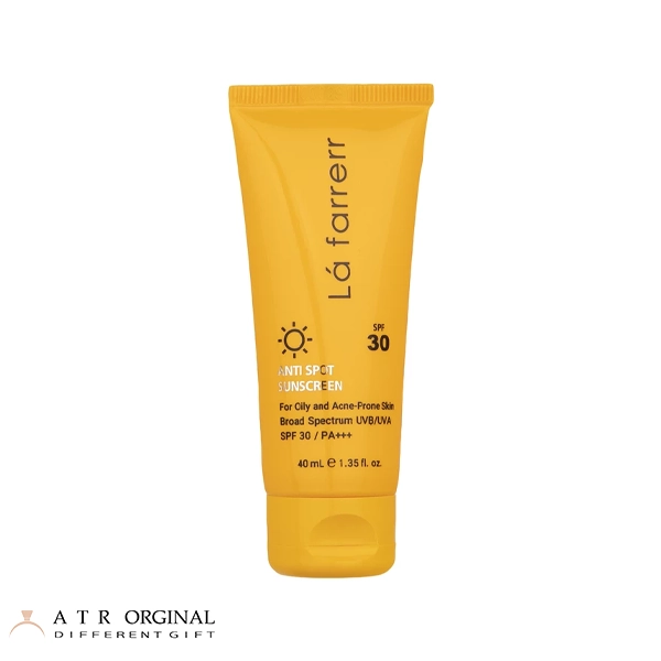 کرم ضدآفتاب و ضدلک بی‌رنگ لافارر مدل SPF30، مناسب پوست‌های چرب، حجم 40 میلی‌لیتر