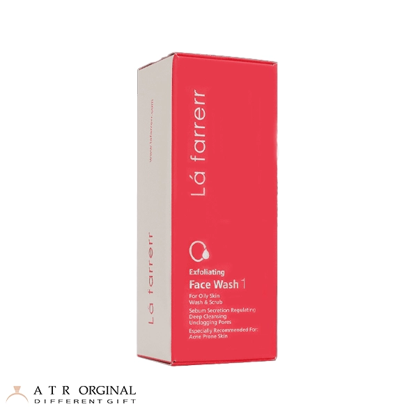 ژل شستشو صورت لافارر مناسب پوست چرب و مستعد آکنه مدل لایه بردار شماره 1