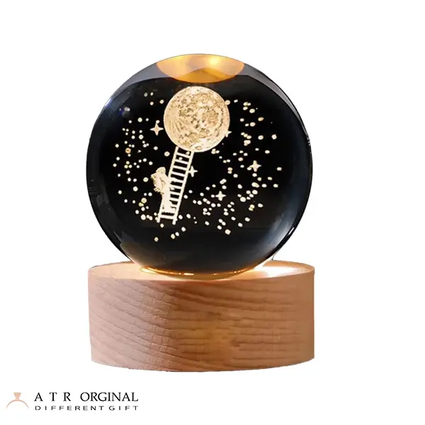 چراغ خواب گوی کریستالی مدل نردبان ماه