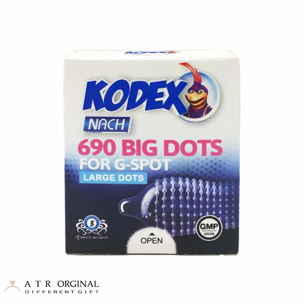 کاندوم ناچ کدکس مدل BIG DOTS بسته 3 عددی