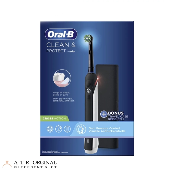 مسواک برقی اورال بی CLEAN & PROTECT مدل CROSS ACTION با کیف مسافرتی