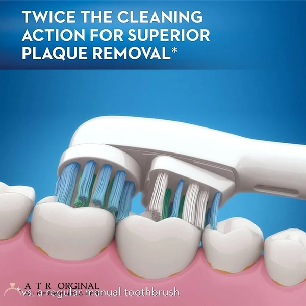 سری یدک مسواک برقی اورال بی 3 عددی مدل اصل Oral-b Dual Clein Braun