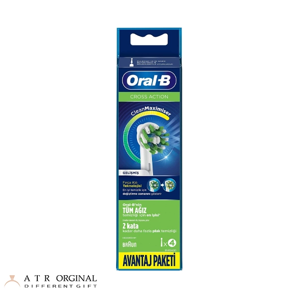 سری یدک مسواک برقی اورال-بی مدل Cross Action بسته 4 عددی