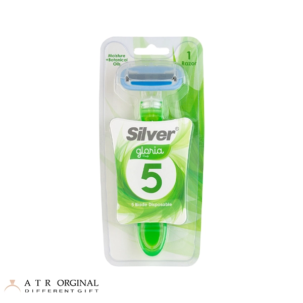 خودتراش 5 تیغه چند بار مصرف زنانه سیلور مدل Gloria