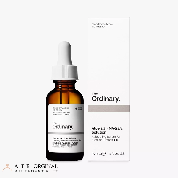 سرم تسکین دهنده و یکدست کننده پوست آلوئه ورا 2% و ناگ 2% اوردینری