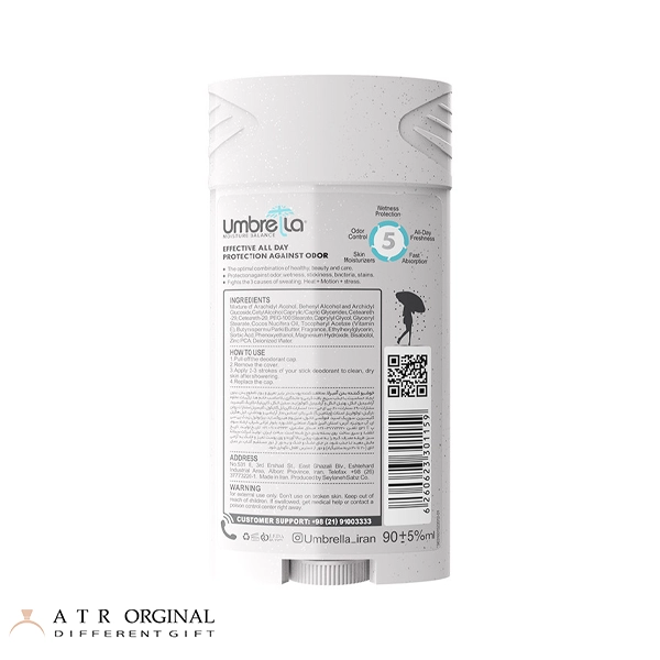 استیک ضد تعریق زنانه آمبرلا مدل Snow حجم 90 میلی لیتر