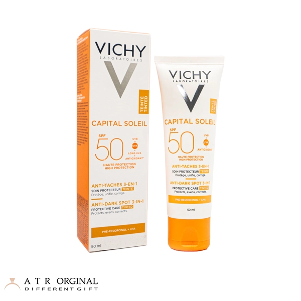 کرم ضد آفتاب ضد لک رنگی 3 در 1 VICHY ANTI-TACHES ویشی