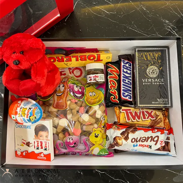 باکس هدیه مردانه عطر ورساچه پورهوم (ورساچه آبی)