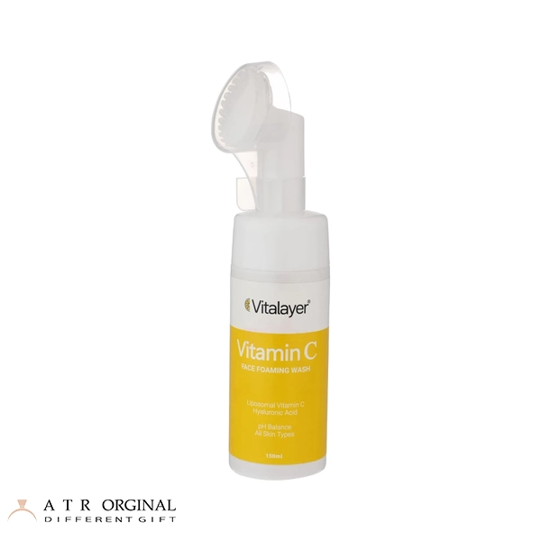 فوم شست‌وشوی صورت ویتالیر مدل VITAMIN C حجم 150 میلی‌لیتر