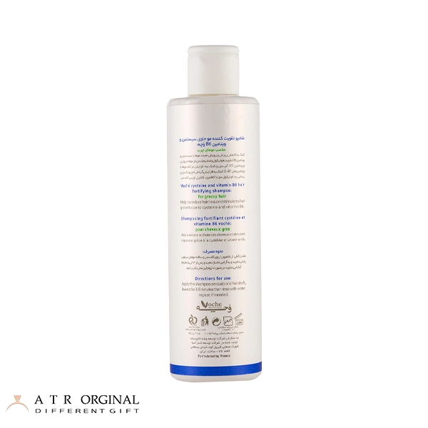 شامپو تقویت کننده وچه حاوی سیستین و ویتامین B6 مناسب مو چرب حجم 250میلی لیتر