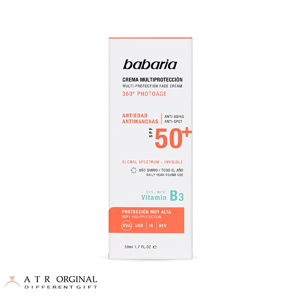 کرم ضد آفتاب چند منظوره باباریا با SPF50 حجم 50 میل