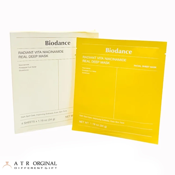 ماسک ورقه‌ ای ضد لک و ضد جوش نیاسینامید بایودنس Biodance بسته 4 عددی