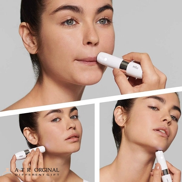 ماشین اصلاح موهای زائد صورت بانوان براون FS1000 هلو فیس گودبای هیر