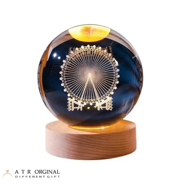 چراغ خواب گوی کریستالی مدل گردونه