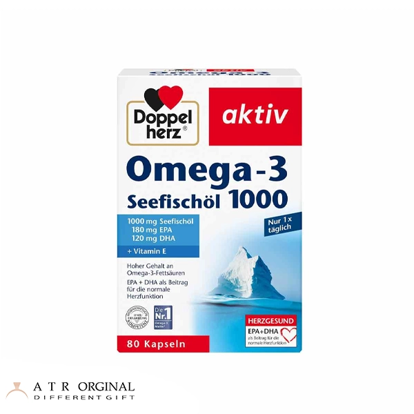 کپسول امگا ۳ دوز ۱۰۰۰ دوپل هرز اکتیو آلمان
