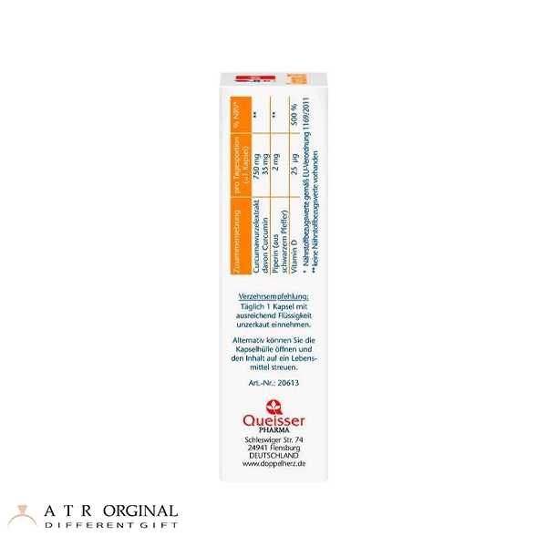 کپسول کورکومین (زردچوبه) ۷۵۰ میلی گرم دوپل هرز ۳۰ عدد