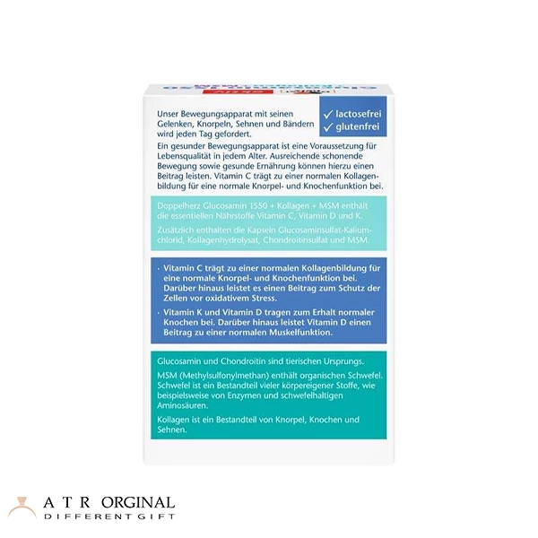 کپسول گلوکوزامین ۱۵۵۰ و کلاژن دوپل هرز ۴۰ عدد