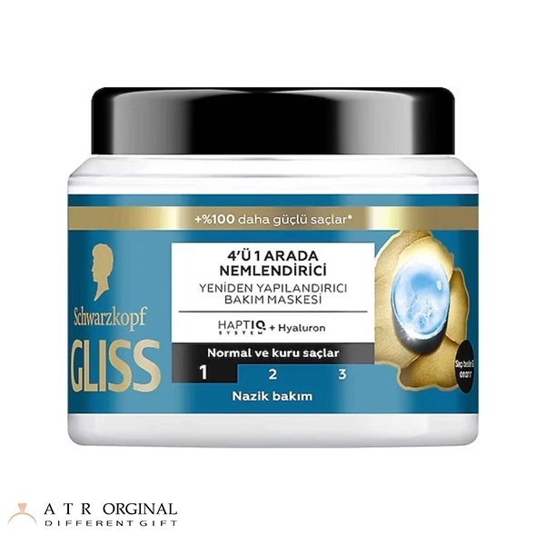 ماسک مو گلیس مرطوب‌کننده 4 کاره مناسب مو‌های معمولی و خشک