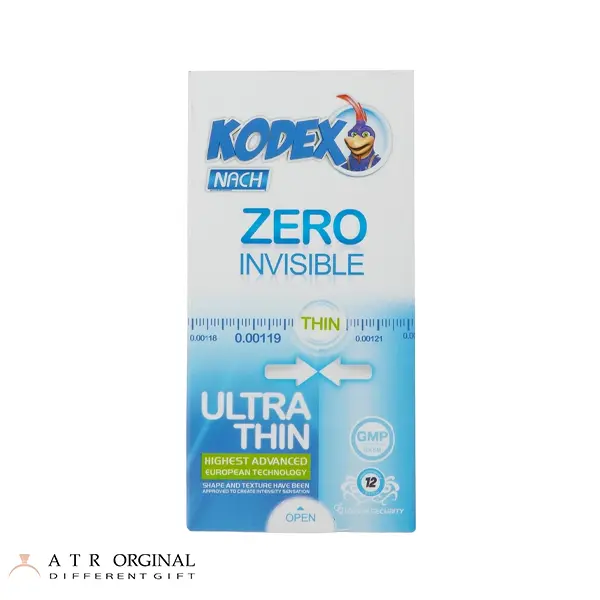 کاندوم کدکس مدل Zero Invisible بسته 12 عددی