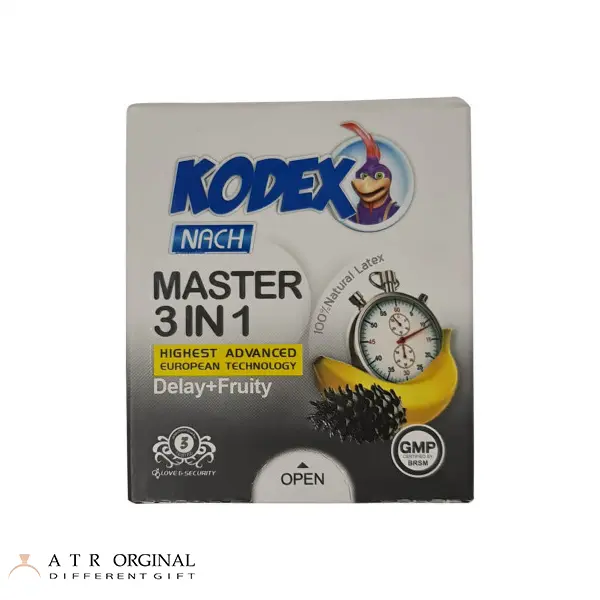 کاندوم تاخیری کدکس مدل Master 3 In 1 بسته 3 عددی