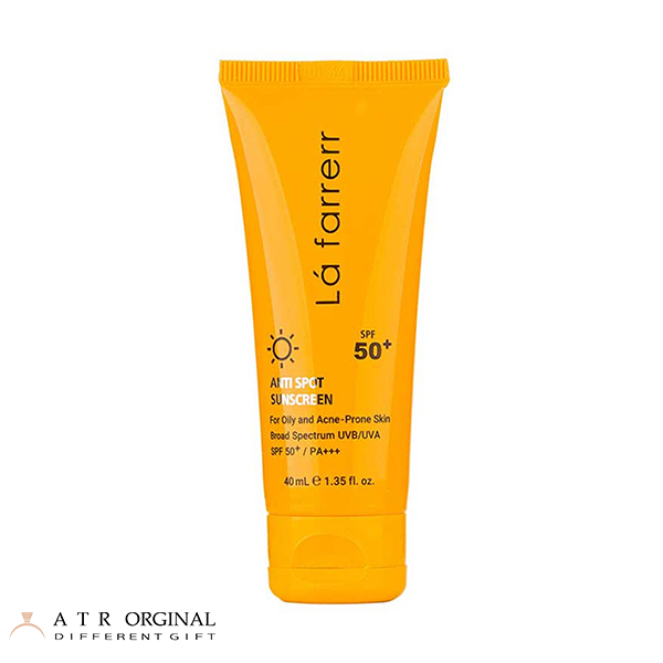 ضد آفتاب بی رنگ و ضد لک لافارر مناسب پوست چرب و آکنه دار با SPF50