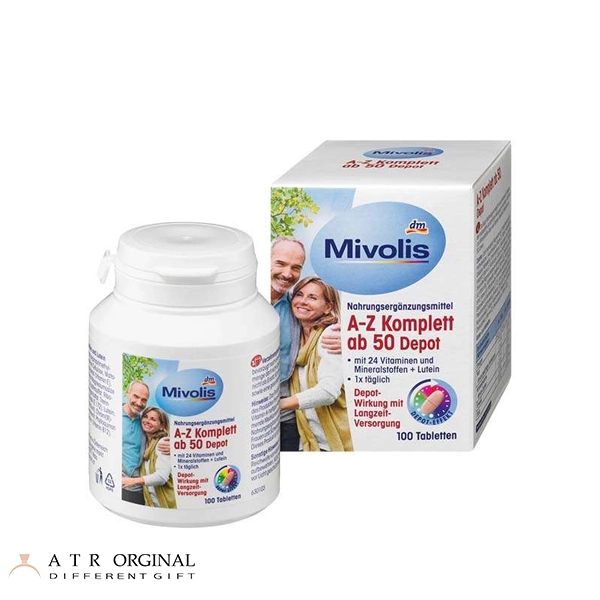 قرص مولتی ویتامین کامل A-Z بالای 50 سال میولیس 100 عدد