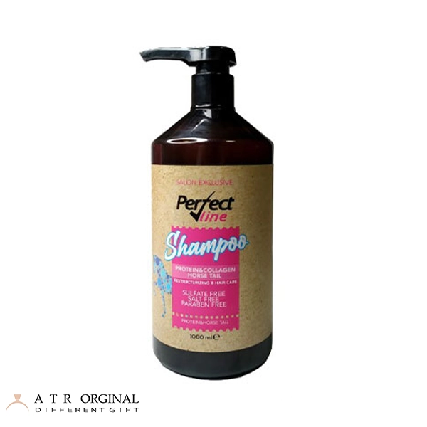 شامپو کراتینه پرفکت لاین حاوی پروتئین و کلاژن و گیاه دم اسبی