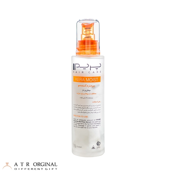 سرم مو نرم کننده و محافظ حرارتی پرایم مناسب مو وز و زبر حجم 120 میلی لیتر