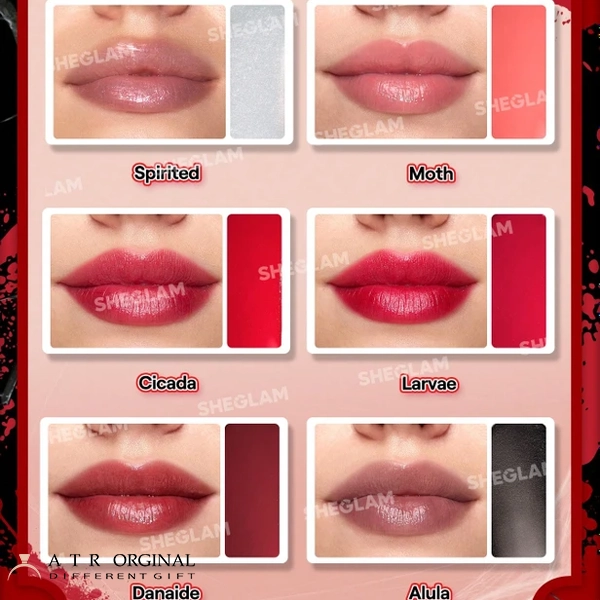 پالت رژلب براق شیگلم از کالکشن Crimson Butterfly